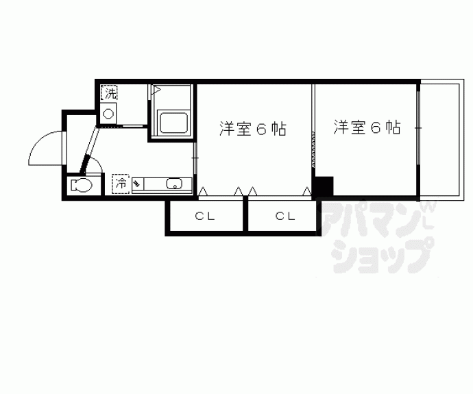 【ル・サフィール西大路Ⅱ】間取