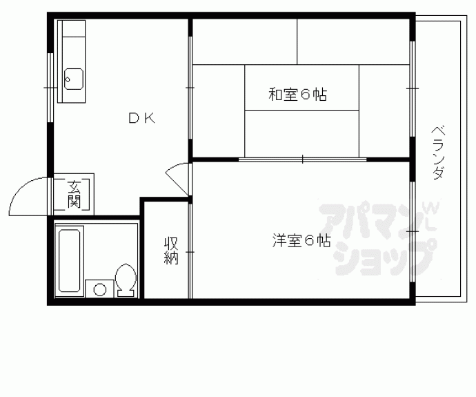 【ノースサイド西大路】間取
