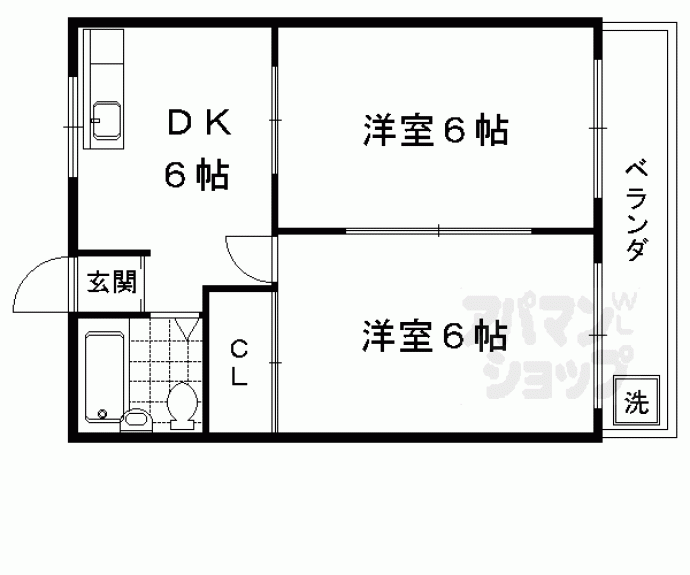 【ノースサイド西大路】間取