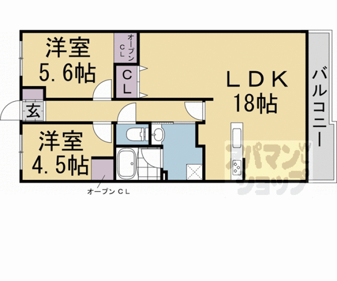 【ディオフェルティ京都久我】間取