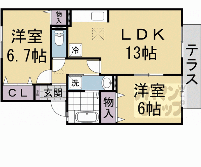 【セジュールハピネスＡ棟】間取