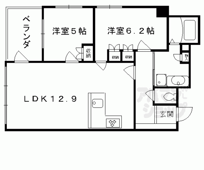 【アンビエント京都駅前】間取