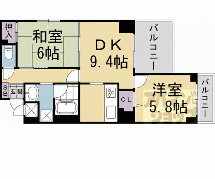 【フォルム五条通り】間取
