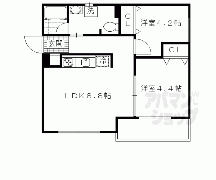 【Villa Vista Daigo 南棟】間取