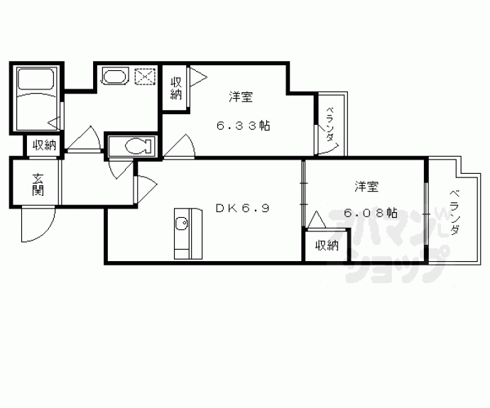 【レジディア京都駅前】間取