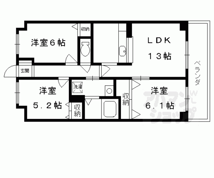 【プリマヴェーラ桃山】間取