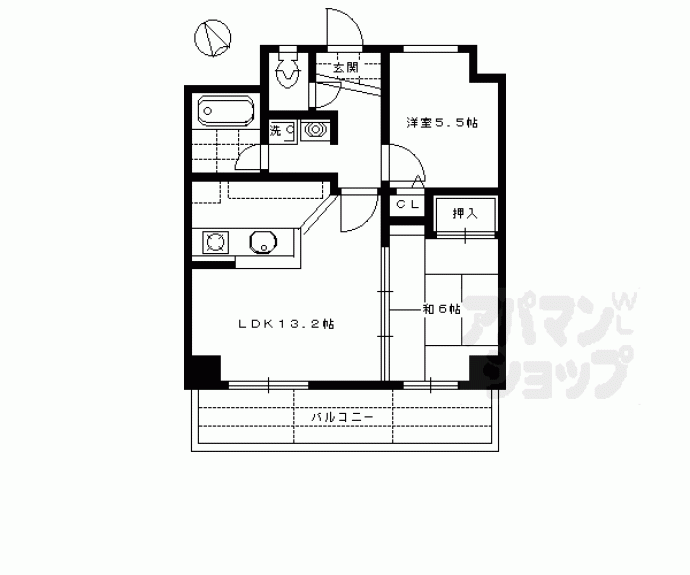 【信開ガーデンコート西大路】間取