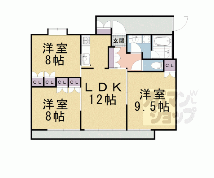 【アーバネックス三条】間取