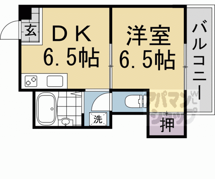 【エスポアール円町東】間取