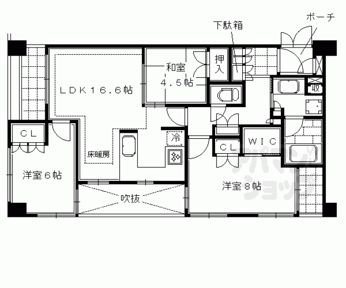 【アスティミア御池東洞院通】間取