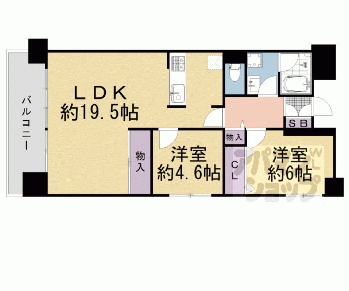 【コスモ四条西洞院】間取