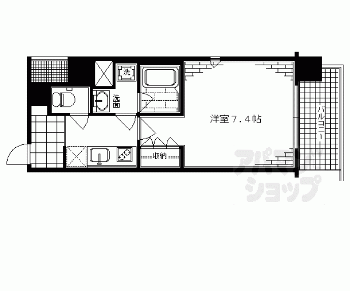 【アスヴェル京都市役所前Ⅱ】間取