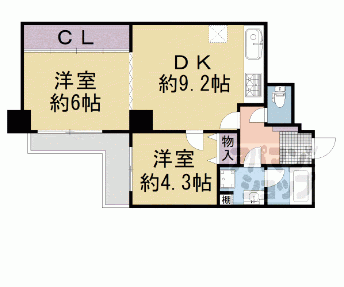 【御幸町パークハイム】間取