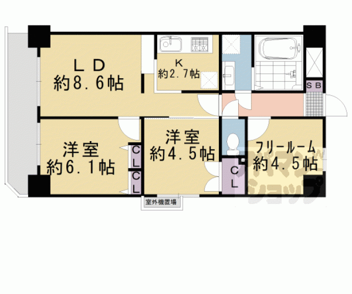 【ルイシャトレ三条御幸町】間取