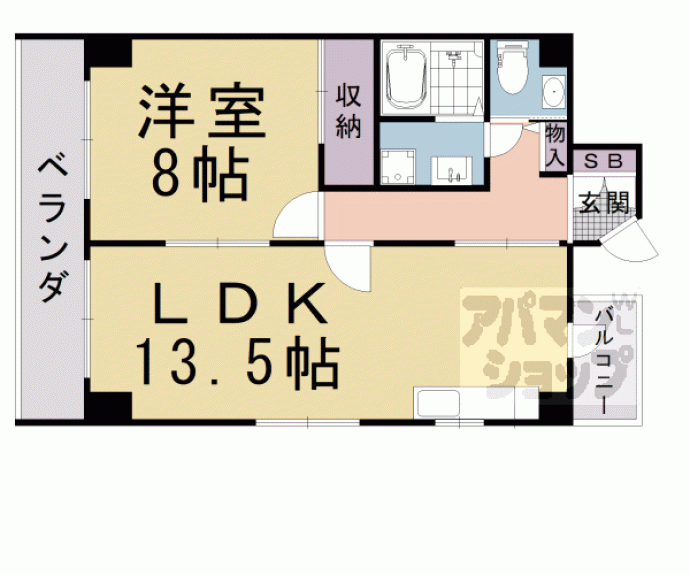 【ピュアコート五条】間取