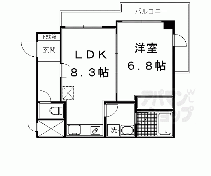 【大宮通今出川下ル薬師町マンション】間取