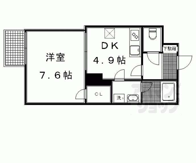 【大宮通今出川下ル薬師町マンション】間取