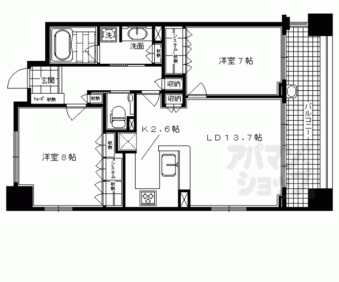 【リーガル京都四条河原町通りⅡ】間取