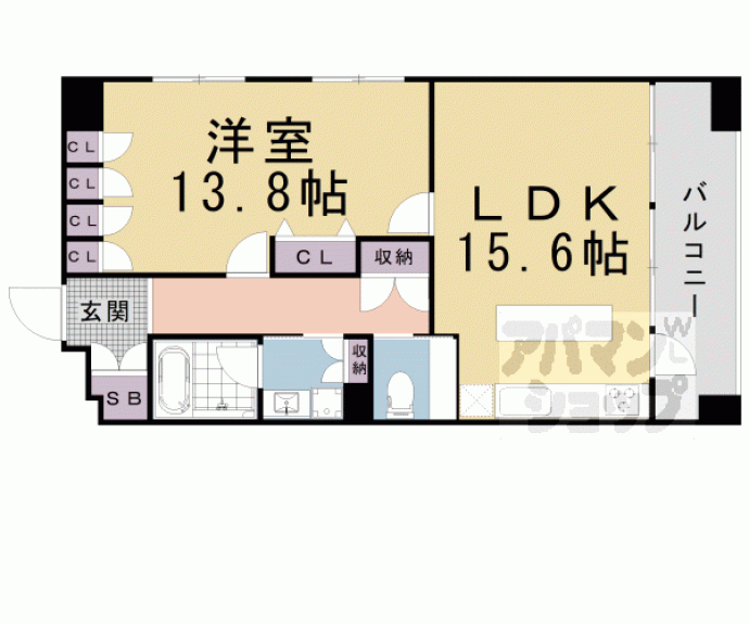 【リーガル京都四条河原町通りⅡ】間取