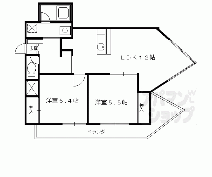 【サンフローラ丸太町】間取