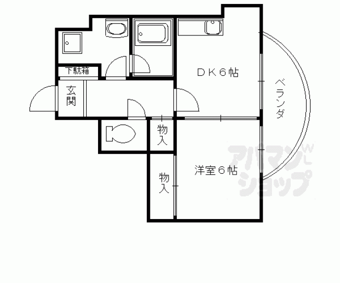 【サンフローラ丸太町】間取