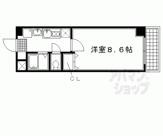 【パルティール四条】間取
