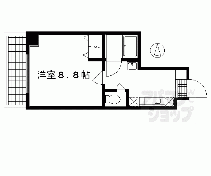 【パルティール四条】間取