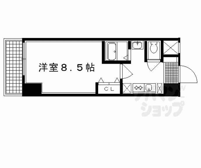 【パルティール四条】間取