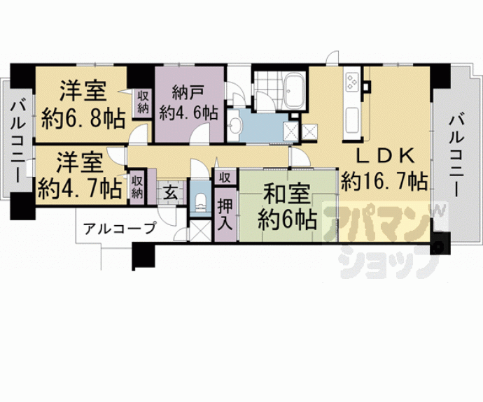 【三条室町アーバンライフ】間取