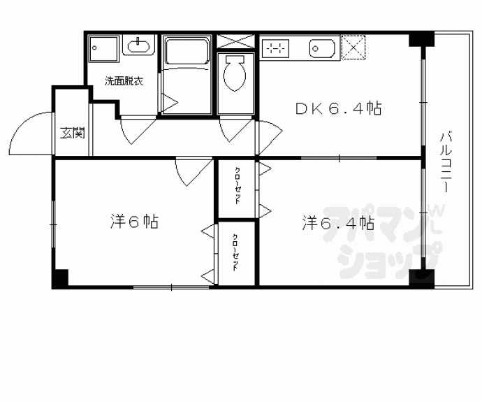 【ウインドベル四条大宮】間取