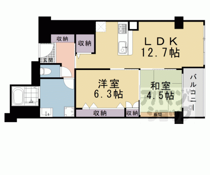 【河原町スカイマンション】間取