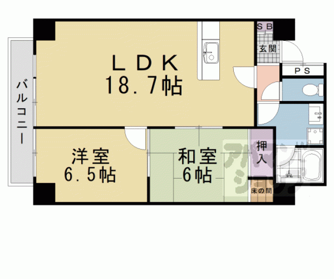 【エルバーニョくろもん】間取