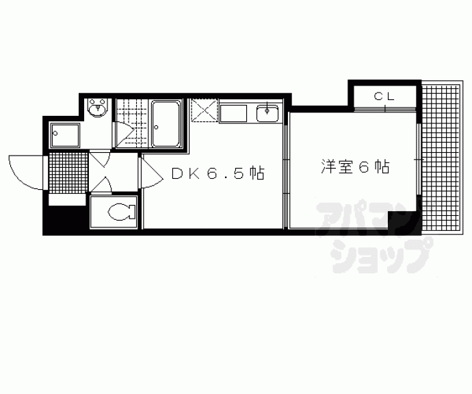 【千本通出水下ル十四軒町マンション】間取