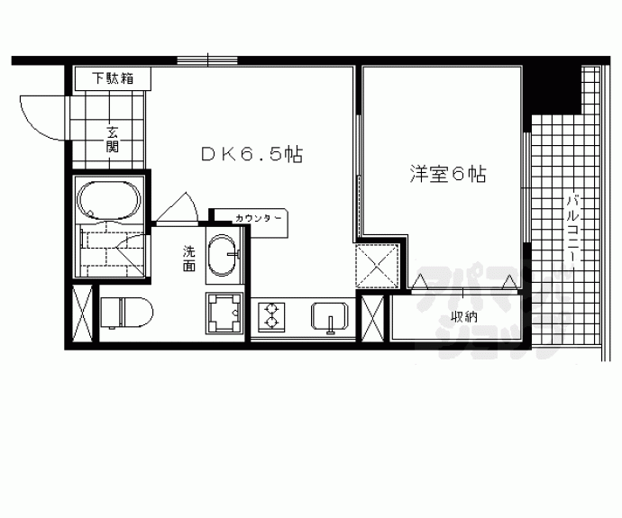 【グラビスコート四条烏丸】間取