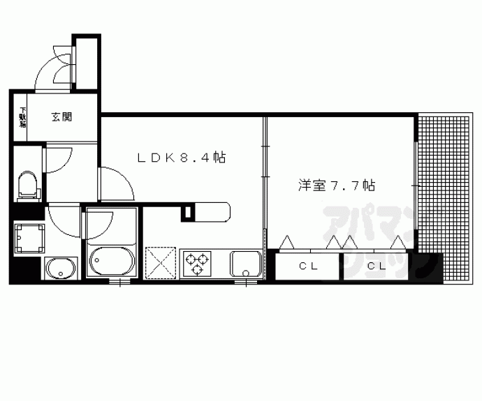 【グラビスコート四条烏丸】間取