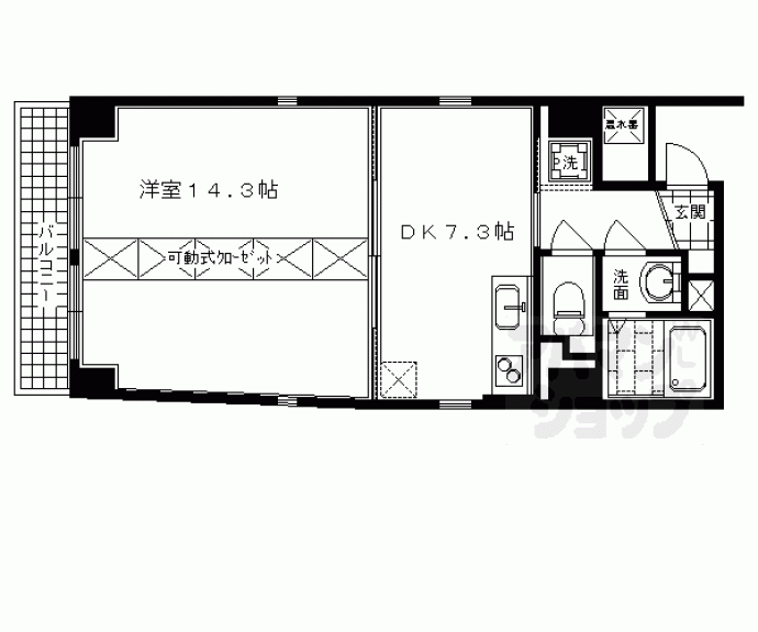 【ジュネス木駒】間取