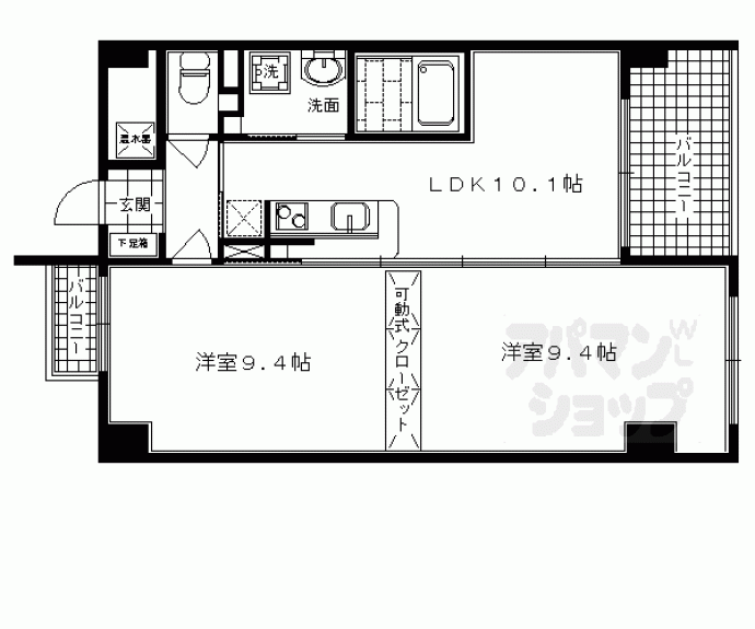 【ジュネス木駒】間取
