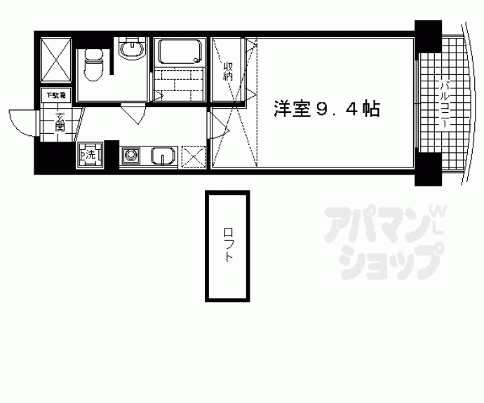 【ジュネス四条烏丸】間取