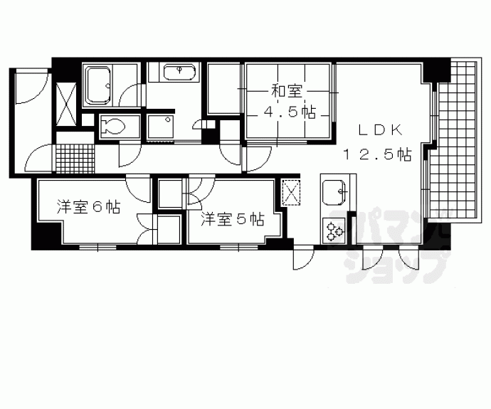 【ライオンズ四条烏丸セントマークス】間取