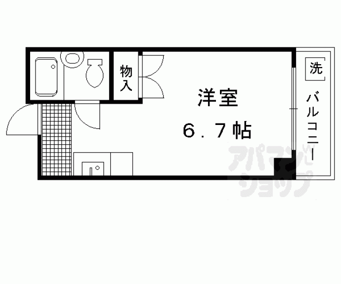 【アサヒカレッジハイツ】間取