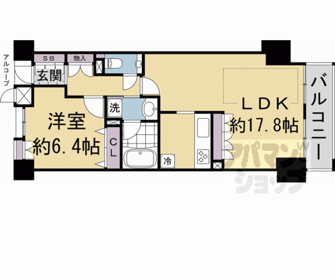 【ベルヴィ高瀬川】間取