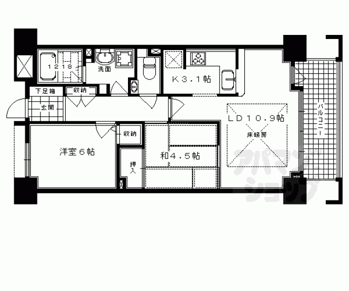 【ベルヴィ高瀬川】間取