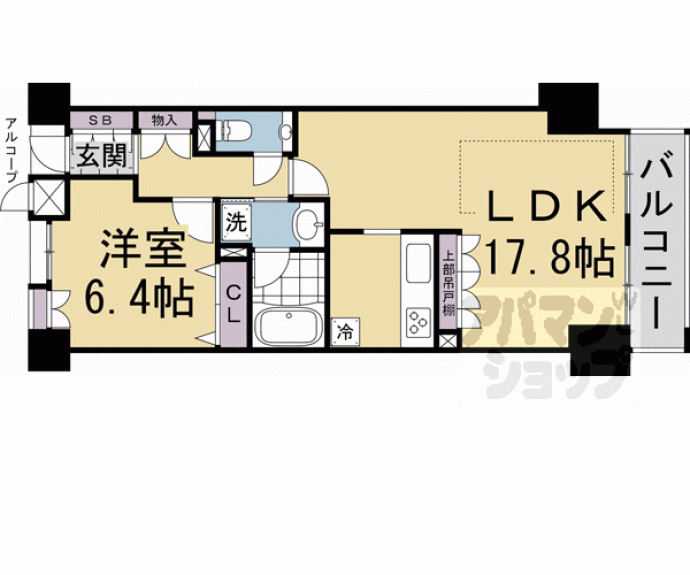 【ベルヴィ高瀬川】間取