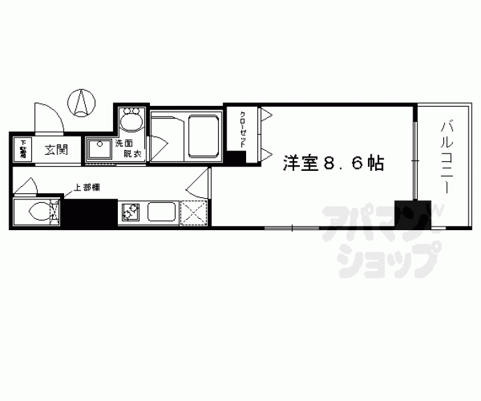 【アスヴェル京都河原町二条】間取