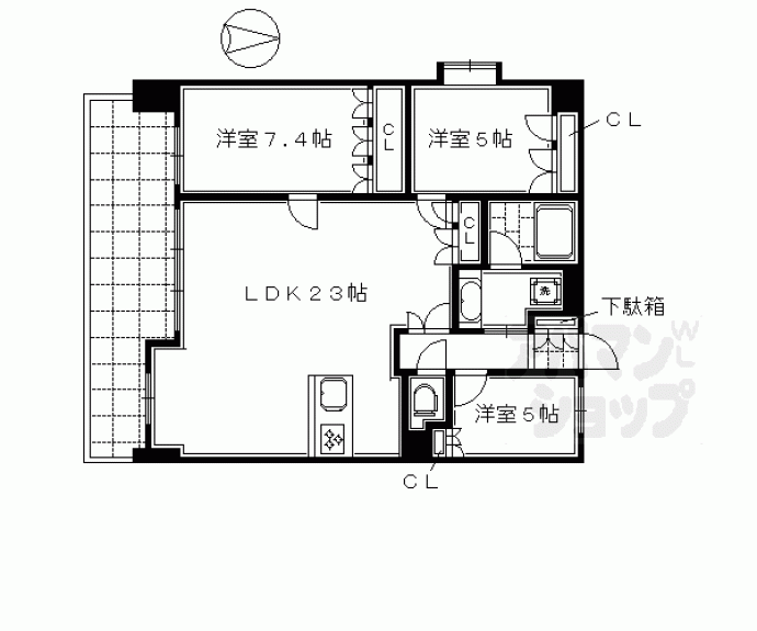 【ネバーランド御所南】間取