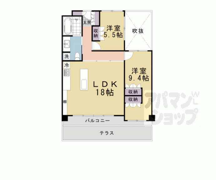 【ネバーランド御所南】間取