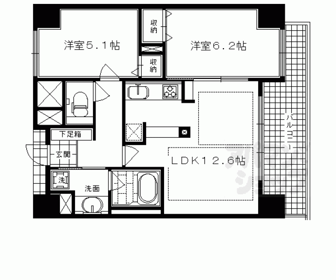 【プレサンス京都四条河原町ネクステージ】間取