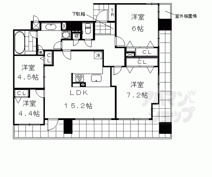 【プレサンス京都四条河原町ネクステージ】間取