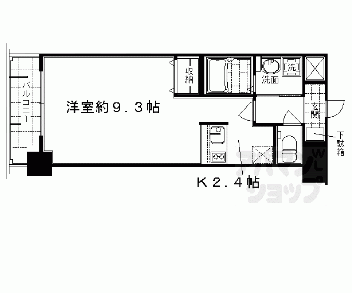 【プレサンス京都四条河原町ネクステージ】間取