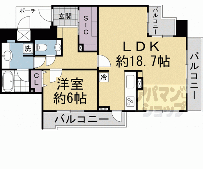 【プレサンス京都四条河原町ネクステージ】間取